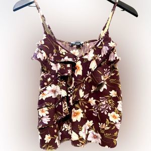 😊 5 FOR 15 😊 American Eagle Outfitters Ultra Feminine Floral Ruffle Top